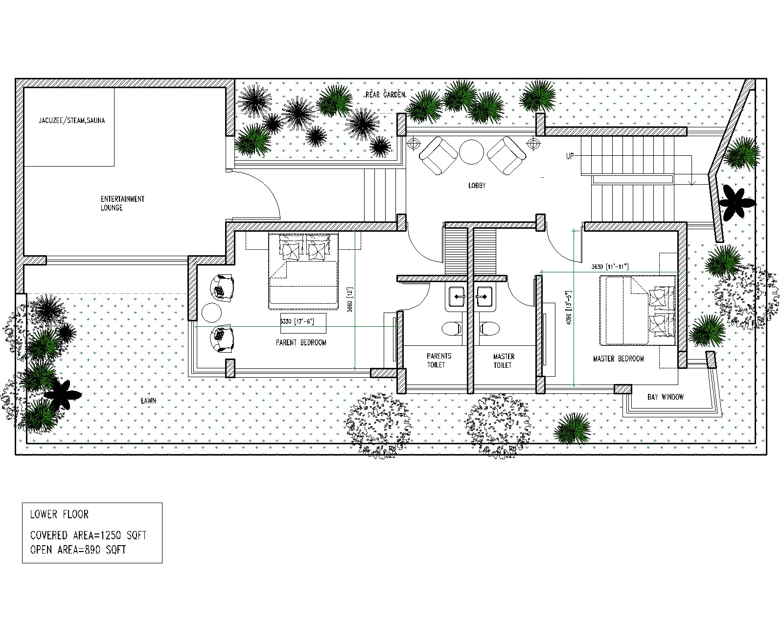 Lower floor blueprint